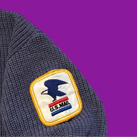 80s U.S. Mail Postal Knit Zip-Up Jacket - Picture 4 of 5